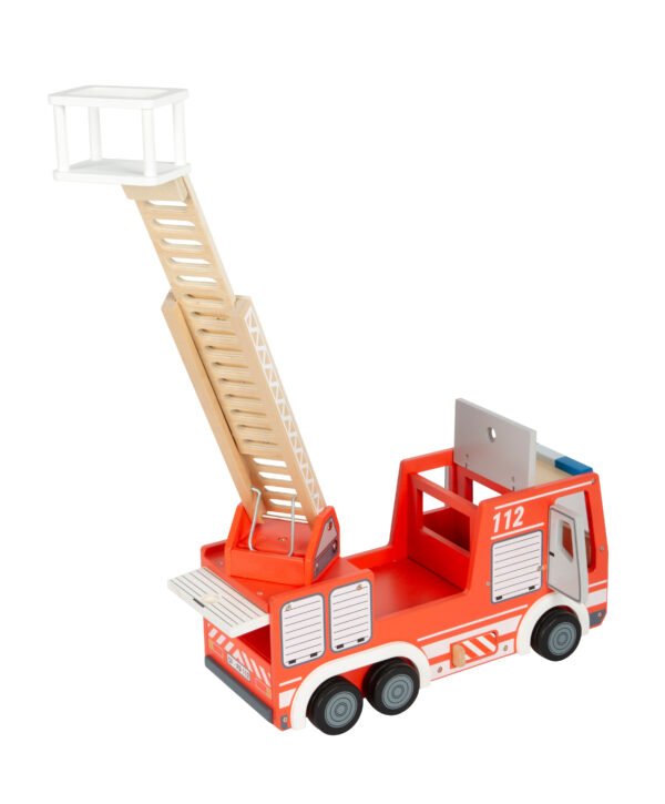 Camion de pompier, Jouet en bois durable